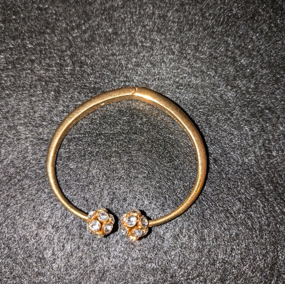 Kate Spade Lady Marmalade Open Cuff. Gold with crystal balls. Spring hinge. EUC - Picture 7 of 7